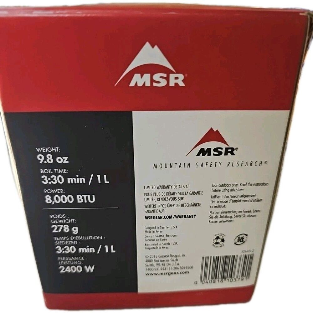 MSR PocketRocket 2 Stove Kit For Camping BRAND NEW - Picture 3 of 4
